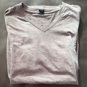 Gray V-Neck Tee
